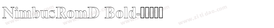 NimbusRomD Bold字体转换